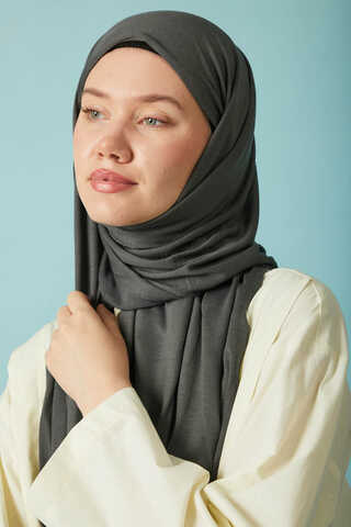 Jersey Scarf Dark Grey  - 6