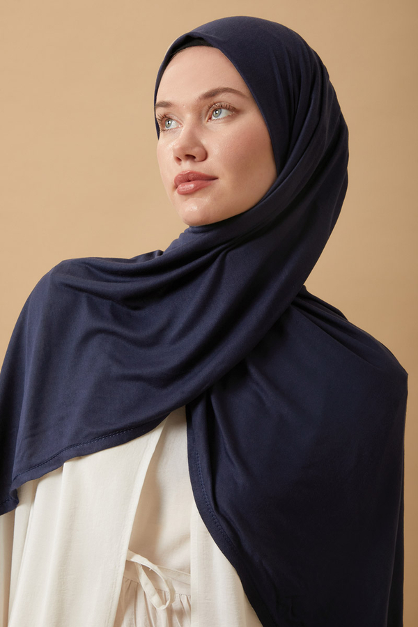 Jersey Scarf Dark Navy Blue - 4