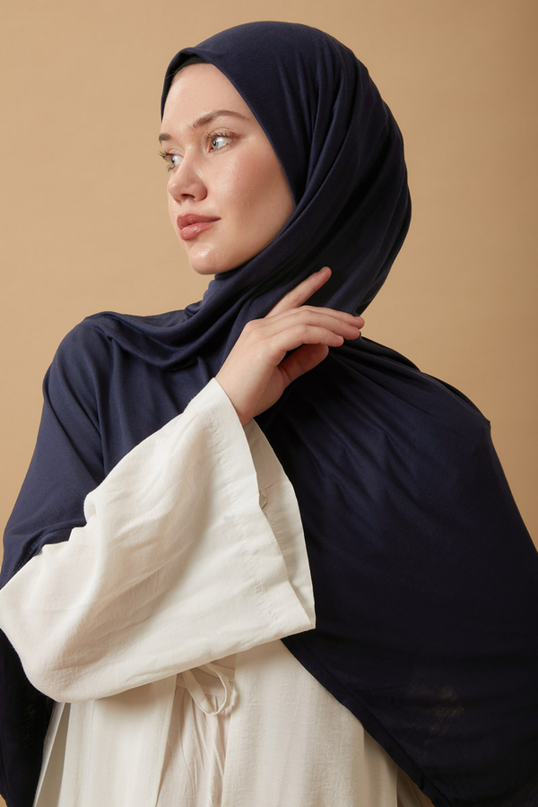 Jersey Scarf Dark Navy Blue - 5