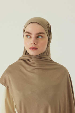 Jersey Scarf Dark Taupe - 1