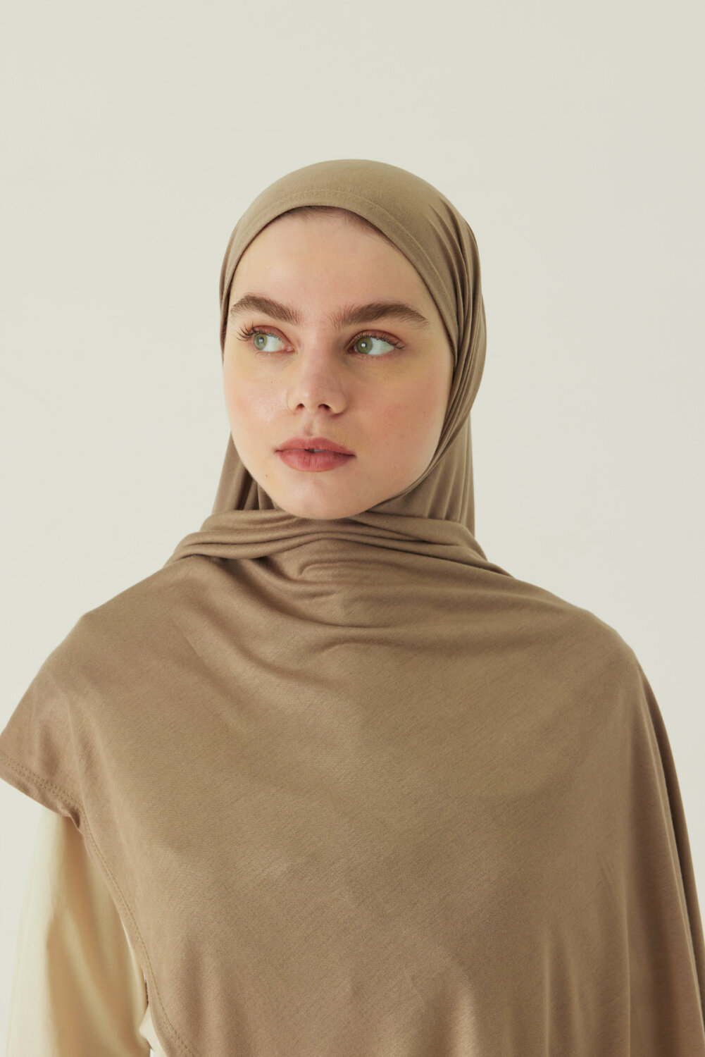 Jersey Scarf Dark Taupe - 1