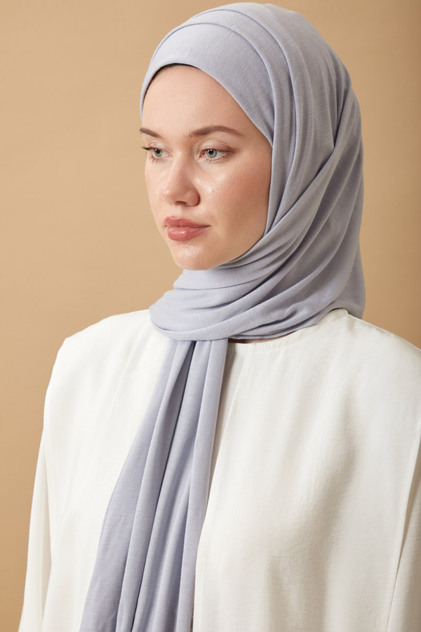Jersey Scarf Light Grey 