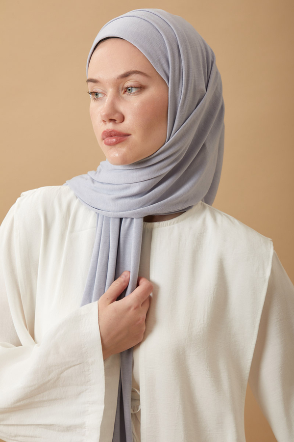 Jersey Scarf Light Grey - 2