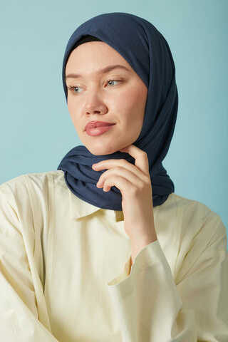 Jersey Scarf Navy Blue - 1