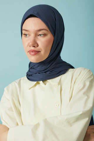 Jersey Scarf Navy Blue - 2