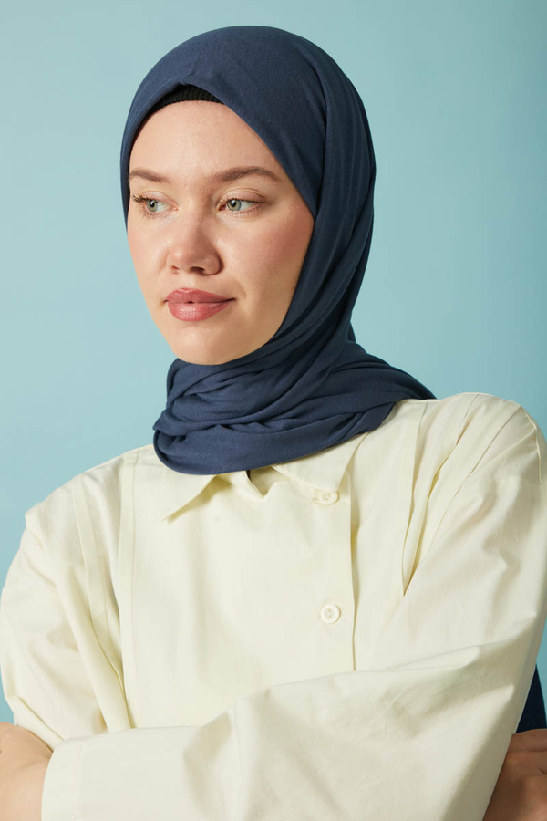 Jersey Scarf Navy Blue - 2