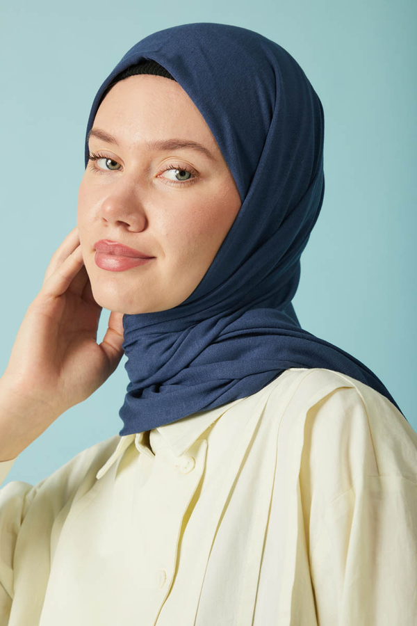 Jersey Scarf Navy Blue - 4