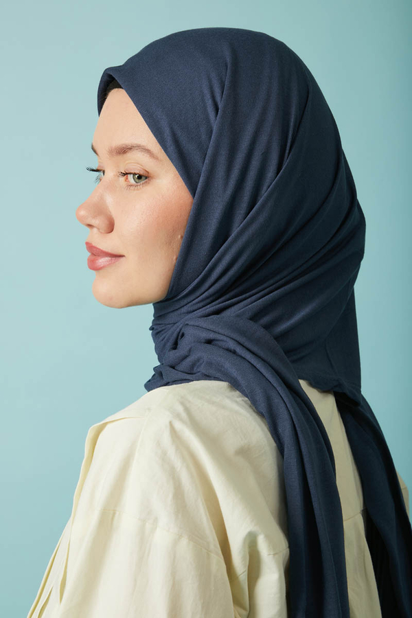Jersey Scarf Navy Blue - 6