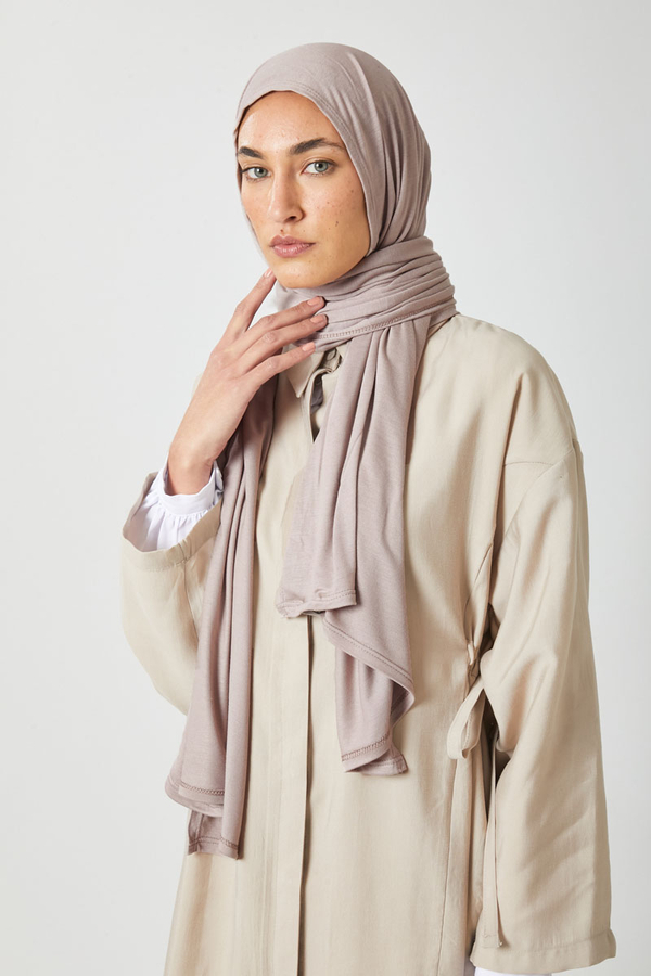 Jersey Scarf Taupe - 2