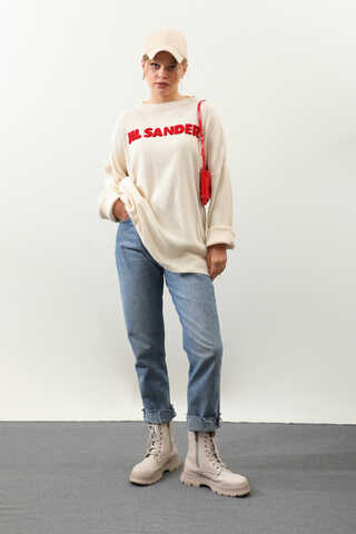 Jıl Sander Nakışlı Tunik Kırmızı - 1