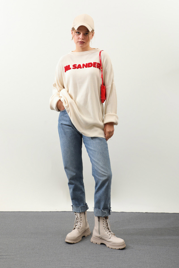 Jıl Sander Nakışlı Tunik Kırmızı - 1