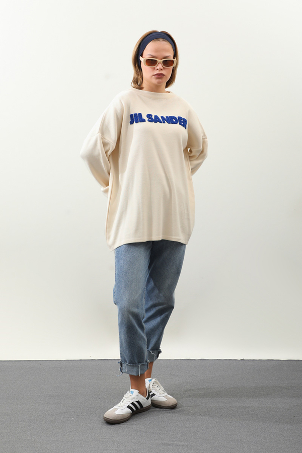 Jıl Sander Nakışlı Tunik Saks Mavisi - 3