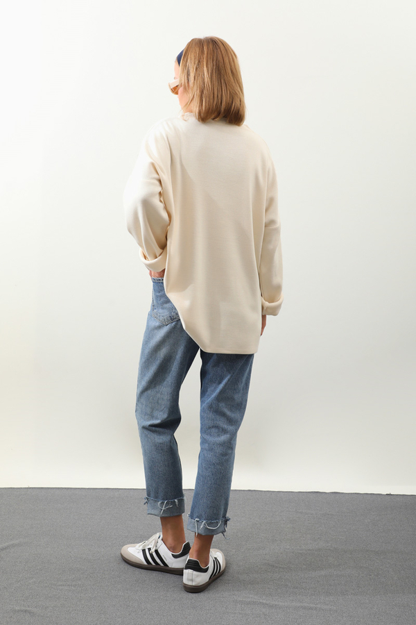 Jıl Sander Nakışlı Tunik Saks Mavisi - 9