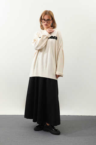 Jıl Sander Nakışlı Tunik Siyah - 6