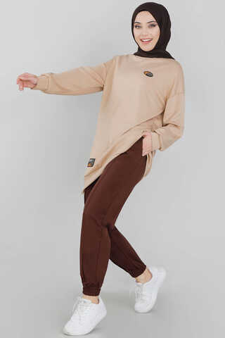Jogger Eşofman Kahve - 1