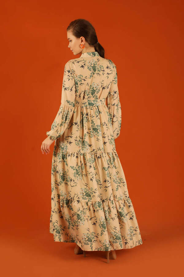 Judge Collar Floral Dress Green - 7