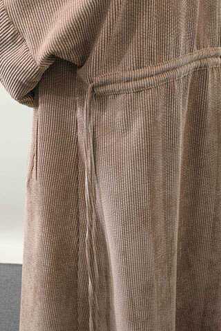 Kadife Abaya Takım Camel - 4