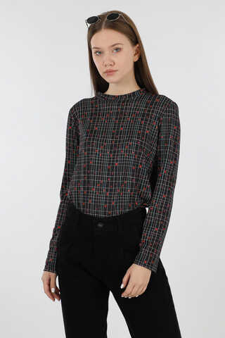 Kalp Desenli Body Siyah - 1