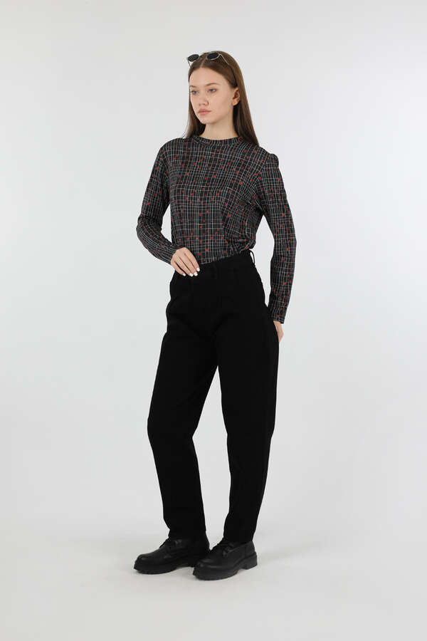 Kalp Desenli Body Siyah - 4