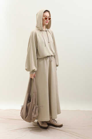 Kapişonlu Sweat Etek Takım Taş - 10