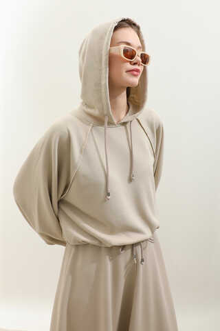 Kapişonlu Sweat Etek Takım Taş - 11