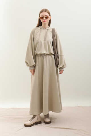 Kapişonlu Sweat Etek Takım Taş - 1