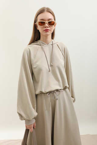 Kapişonlu Sweat Etek Takım Taş - 6