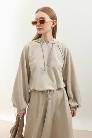 Kapişonlu Sweat Etek Takım Taş - 7