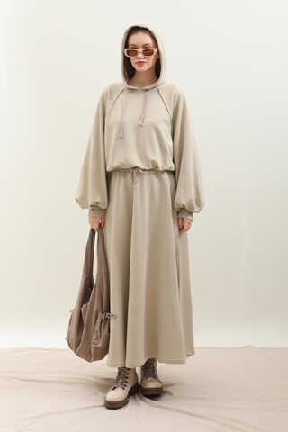 Kapişonlu Sweat Etek Takım Taş - 9