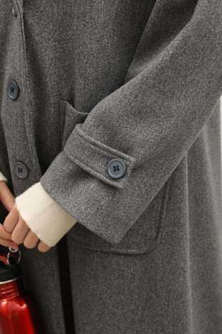 Kapüşonlu Ara Boy Kaban Antrasit - 7