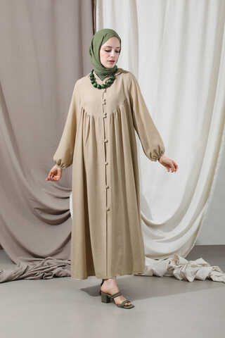 Kapüşonlu Elbise Ferace Taş - 3