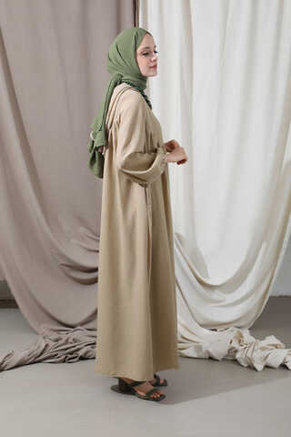 Kapüşonlu Elbise Ferace Taş - 4