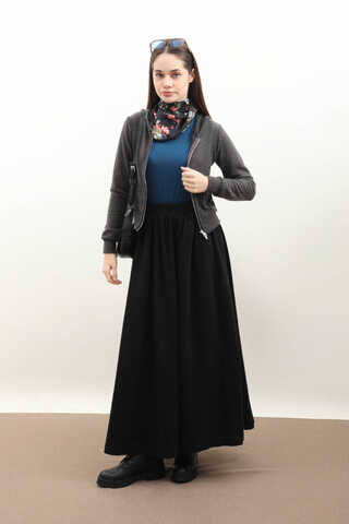 Kapüşonlu Kısa Hırka Antrasit - 2