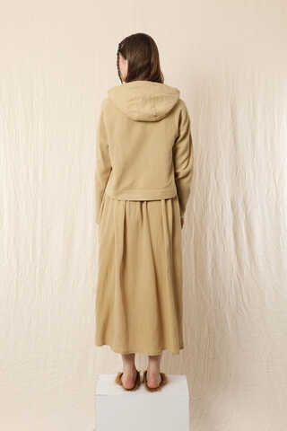 Kargo Cep Müslin Etek Takım Bej - 6