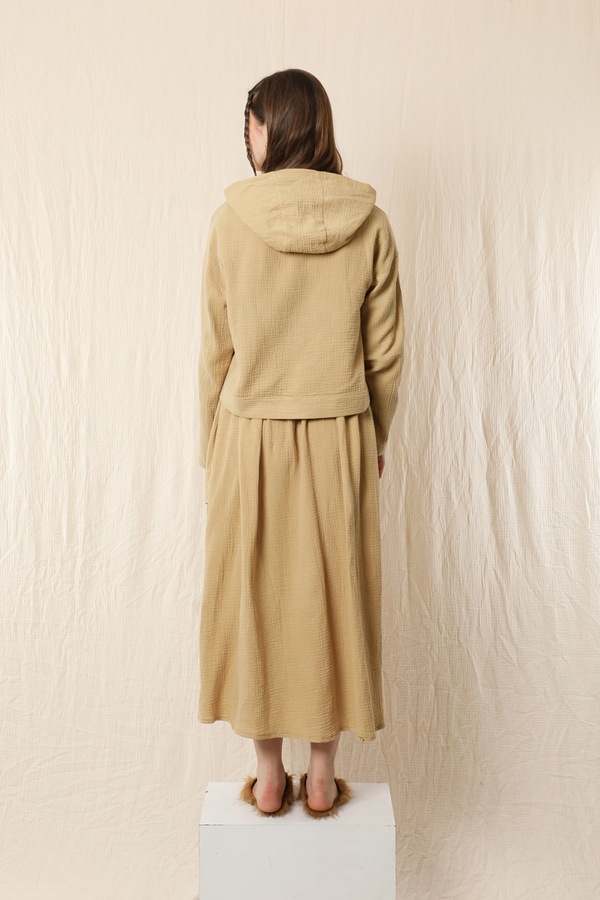 Kargo Cep Müslin Etek Takım Bej - 6