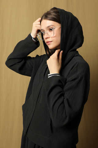 Kargo Cep Müslin Etek Takım Siyah - 6