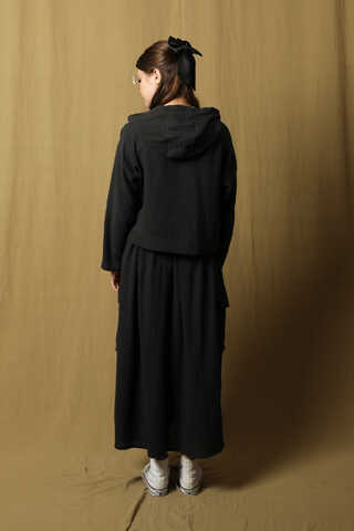 Kargo Cep Müslin Etek Takım Siyah - 8