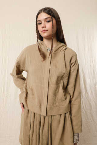 Kargo Cep Müslin Etek Takım Vizon - 5