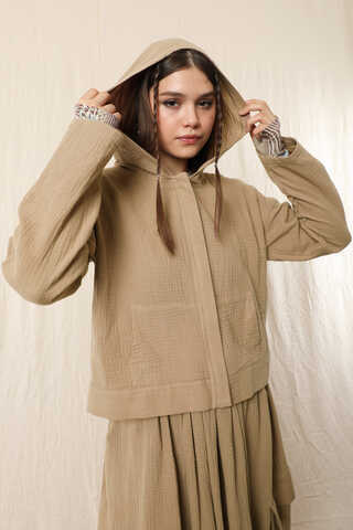 Kargo Cep Müslin Etek Takım Vizon - 3