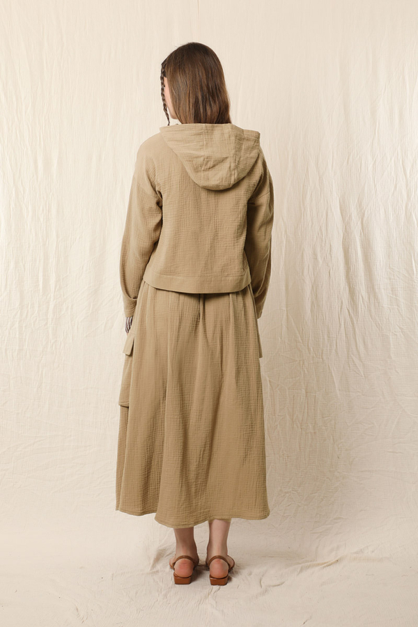 Kargo Cep Müslin Etek Takım Vizon - 7