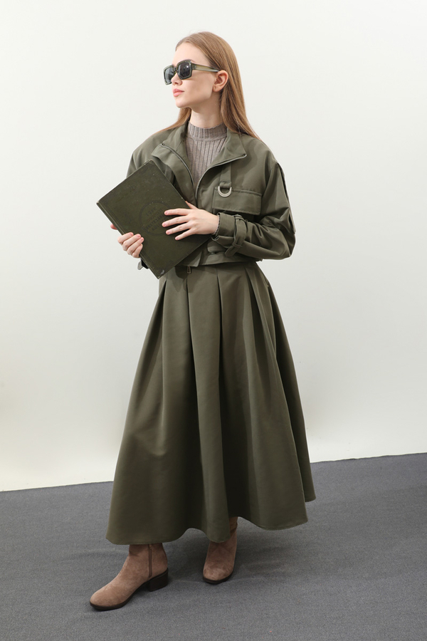 Kargo Cepli Etek Takım Haki - 5