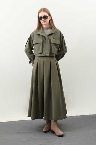 Kargo Cepli Etek Takım Haki - 1