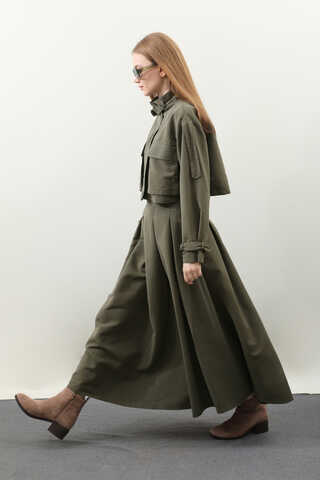 Kargo Cepli Etek Takım Haki - 9