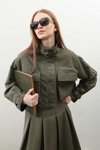 Kargo Cepli Etek Takım Haki - 10