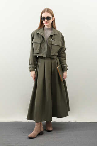 Kargo Cepli Etek Takım Haki - 2