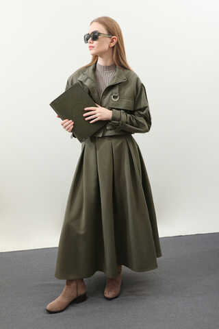 Kargo Cepli Etek Takım Haki - 5