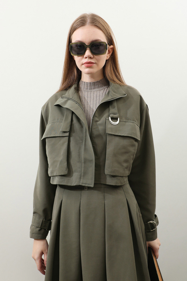 Kargo Cepli Etek Takım Haki - 6