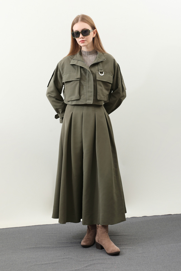 Kargo Cepli Etek Takım Haki - 1