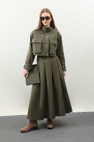 Kargo Cepli Etek Takım Haki - 8