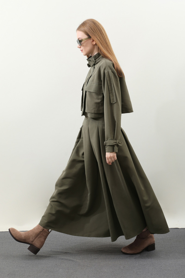 Kargo Cepli Etek Takım Haki - 9